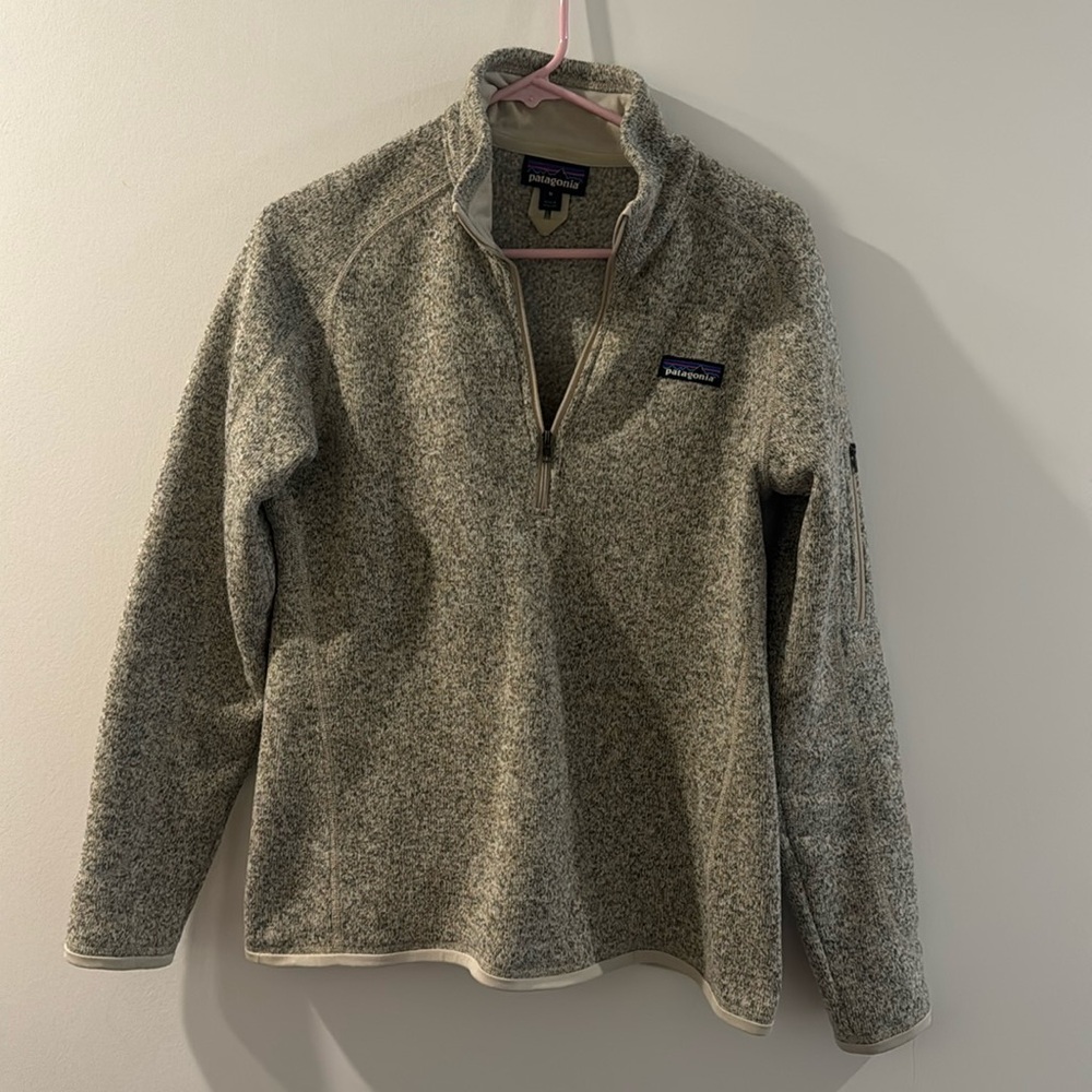 Patagonia Better Sweater Fleece Quarter-Zip Birch White Sz. M
